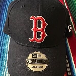 New Era Navy and Red 9FORTY Adjustable Hat